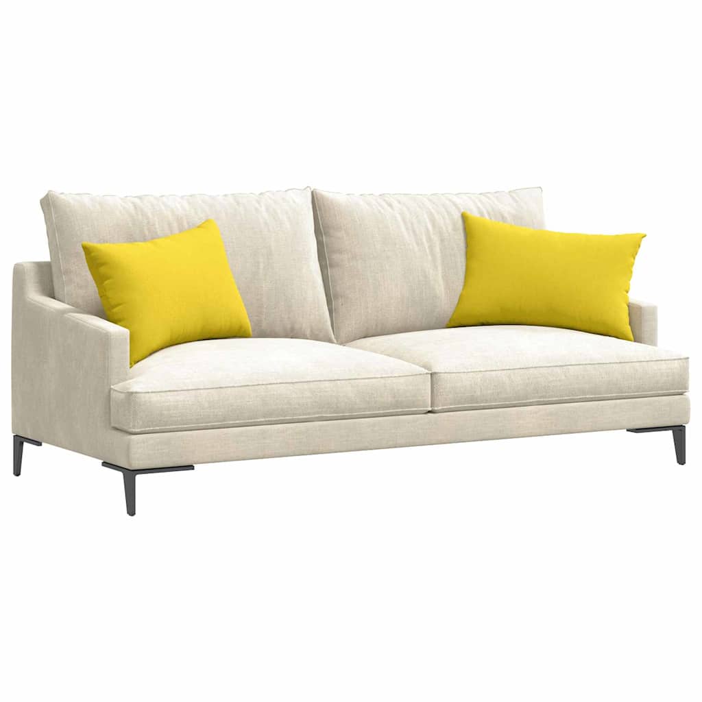 vidaXL Poduszki na sofę 2 pcs Jasnożółty 60 x 40 cm tkanina