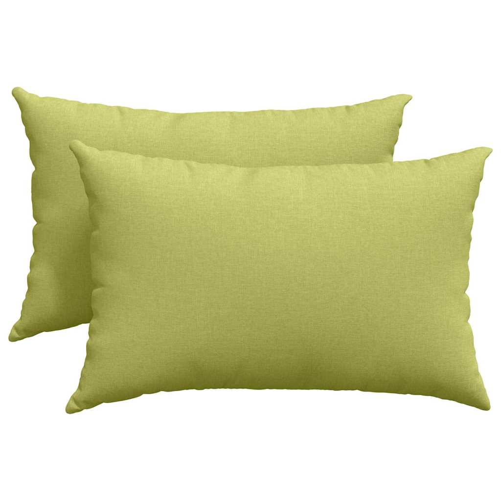 vidaXL Poduszki na sofę 2 pcs Jasnozielony 60 x 40 cm tkanina