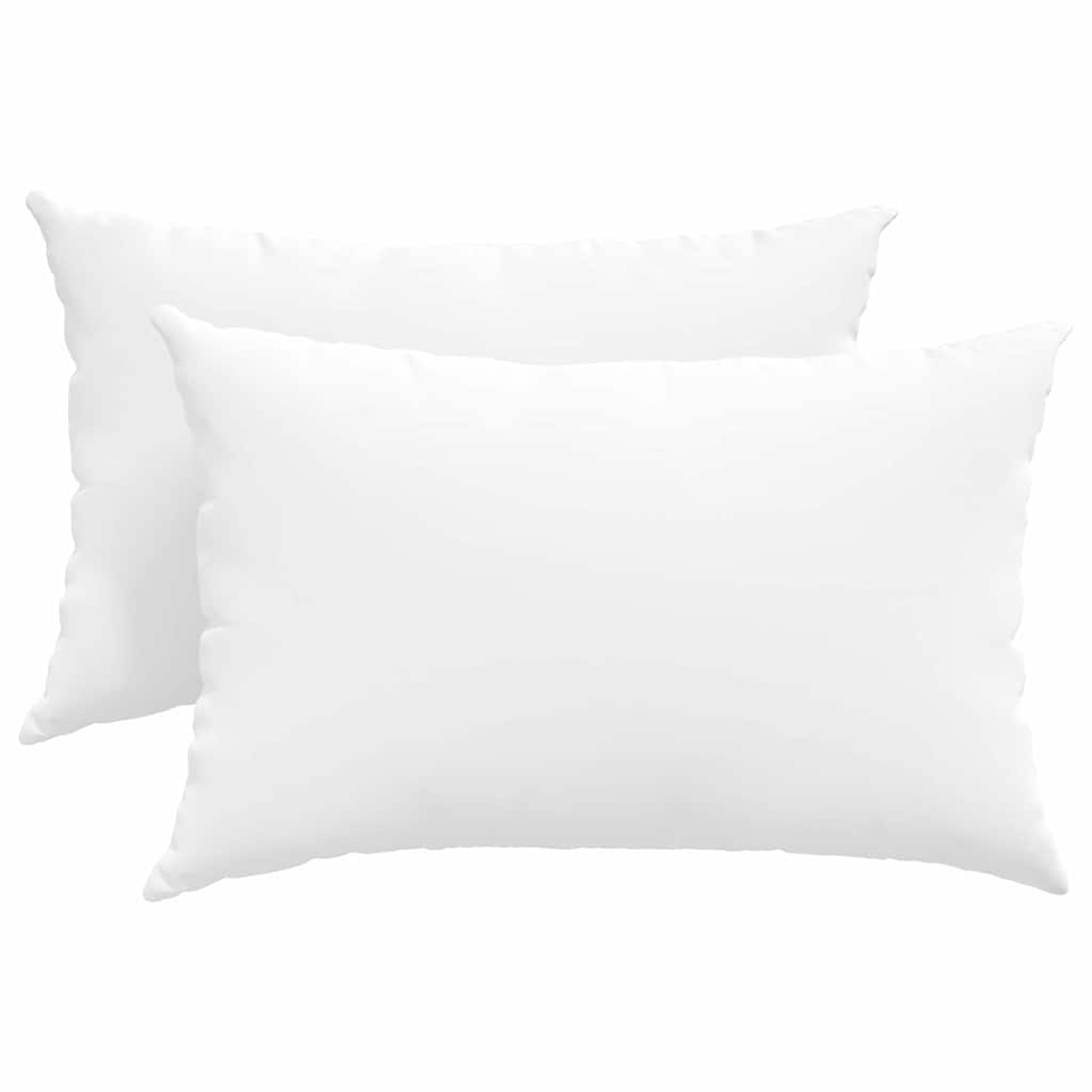vidaXL Poduszki na sofę 2 pcs Biały 60 x 40 cm tkanina
