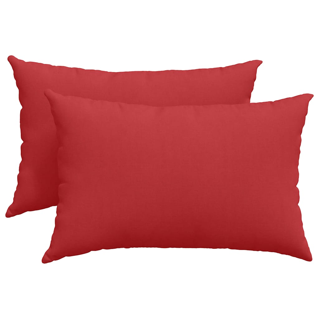vidaXL Poduszki na sofę 2 pcs Czerwony 60 x 40 cm tkanina