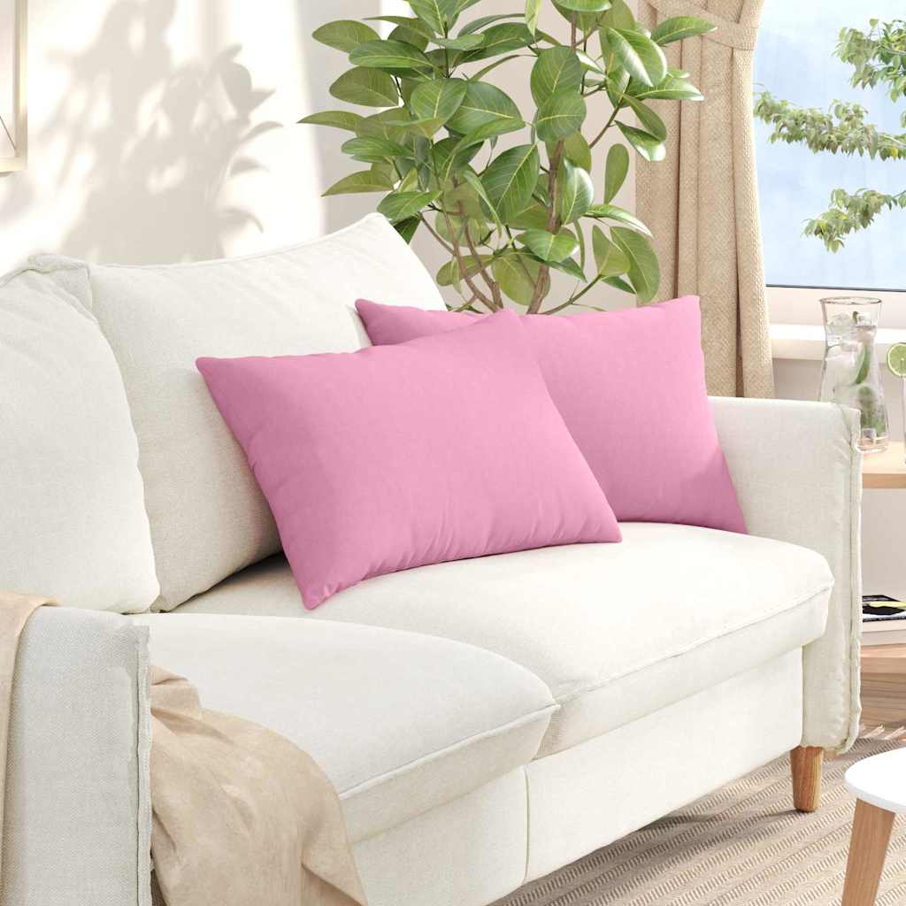 vidaXL Poduszki na sofę 2 pcs Różowy 60 x 40 cm tkanina