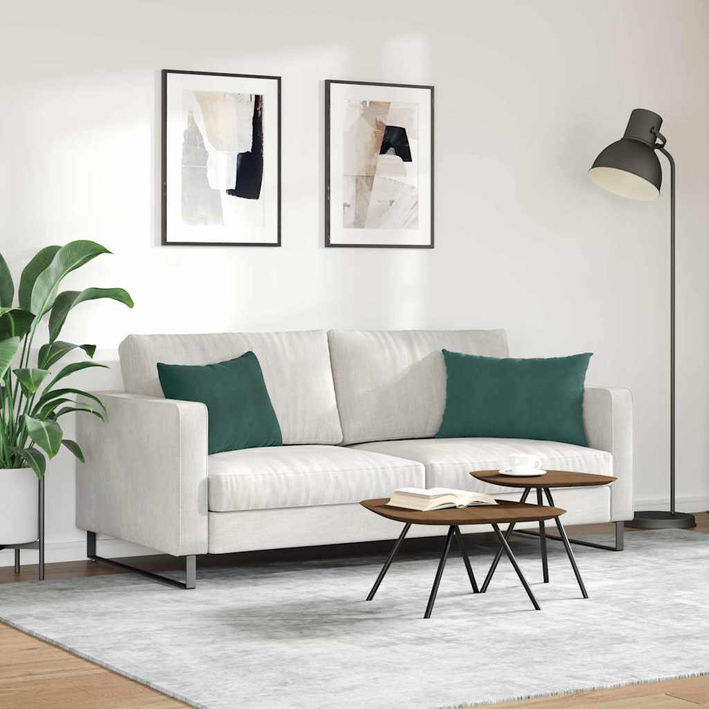vidaXL Poduszki na sofę 2 pcs Ciemnozielony 60 x 40 cm