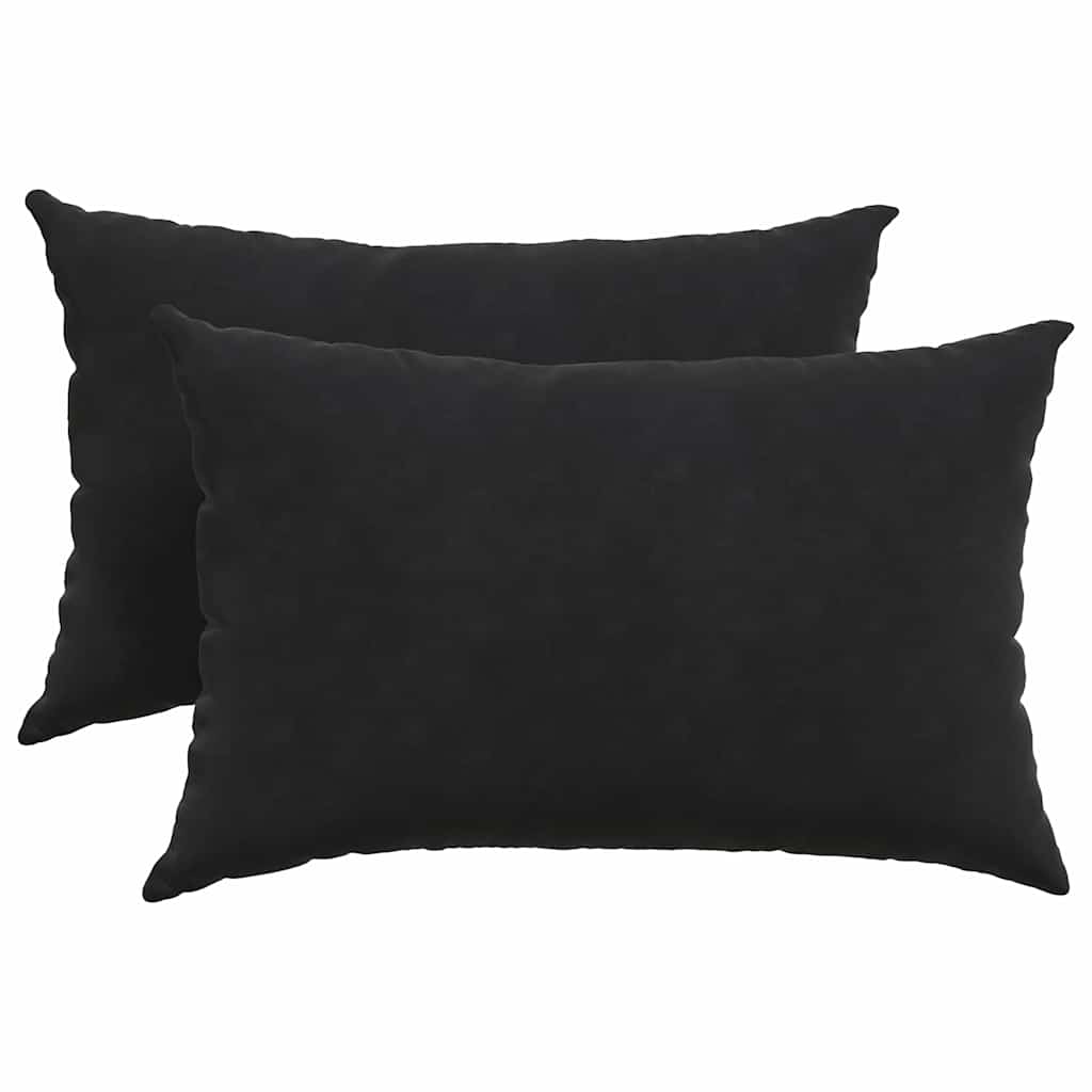 vidaXL Poduszki na sofę 2 pcs Czarny 60 x 40 cm Tkanina sztruksowa