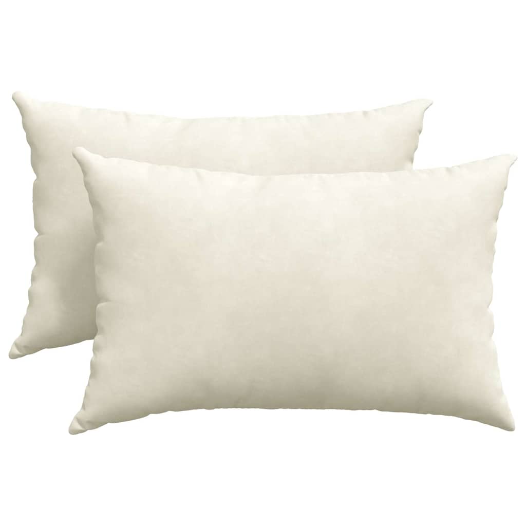 vidaXL Poduszki na sofę 2 pcs Kremowy 60 x 40 cm Tkanina sztruksowa