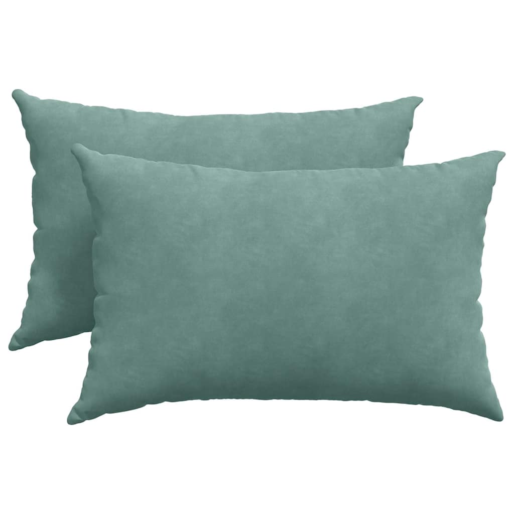 vidaXL Poduszki na sofę 2 pcs Zielony morski 60 x 40 cm