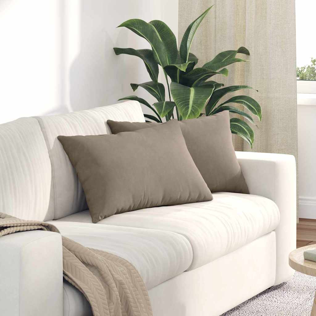 vidaXL Poduszki na sofę 2 pcs Ciemnoszary 60 x 40 cm tkanina