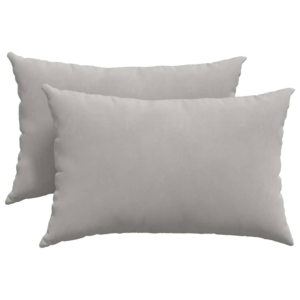 vidaXL Poduszki na sofę 2 pcs Jasnoszary 60 x 40 cm tkanina