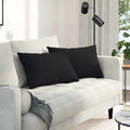 vidaXL Poduszki na sofę 2 pcs Czarny 60 x 40 cm tkanina