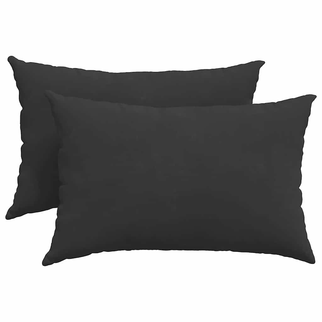 vidaXL Poduszki na sofę 2 pcs Czarny 60 x 40 cm tkanina