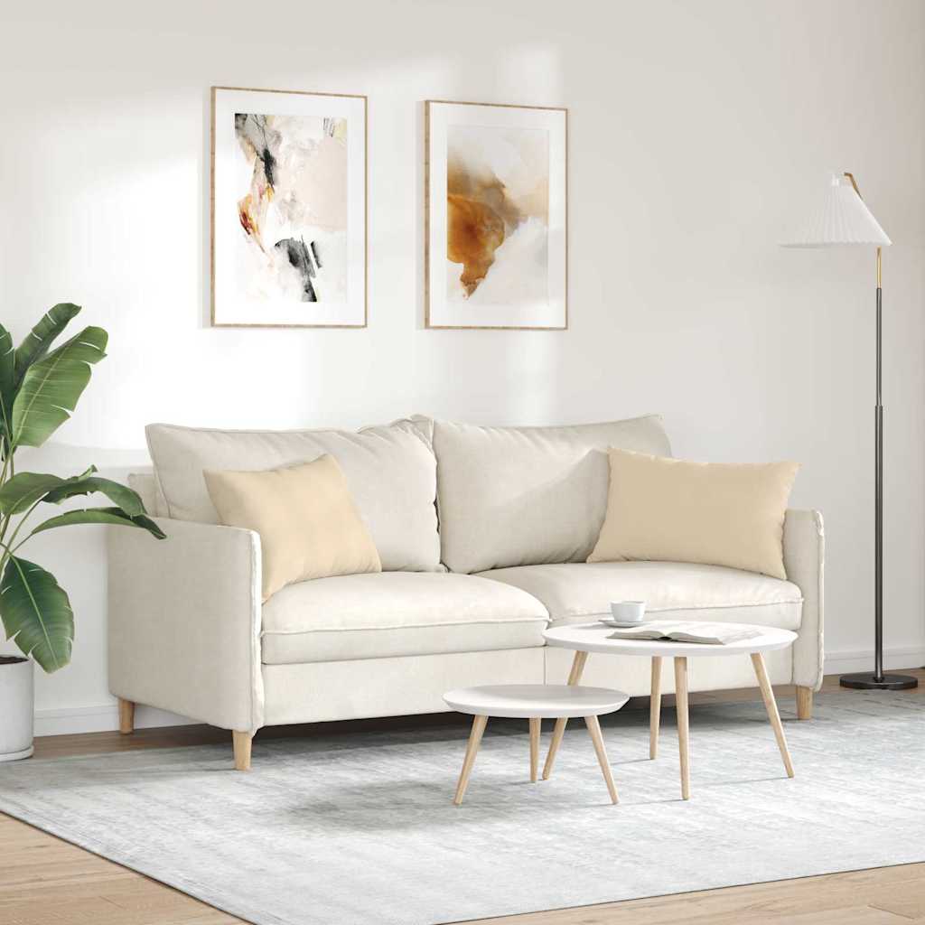 vidaXL Poduszki na sofę 2 pcs Kremowy 60 x 40 cm tkanina