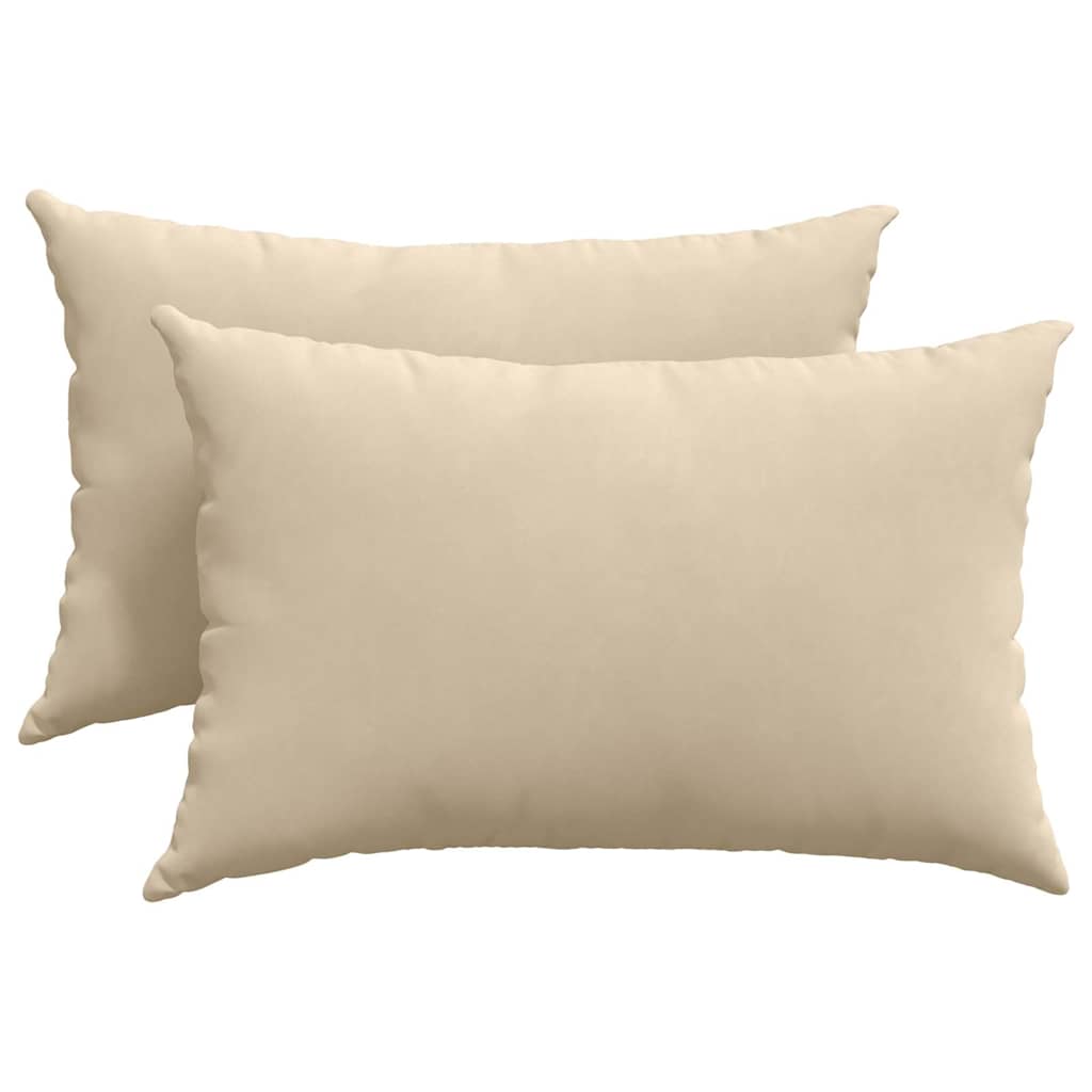 vidaXL Poduszki na sofę 2 pcs Kremowy 60 x 40 cm tkanina
