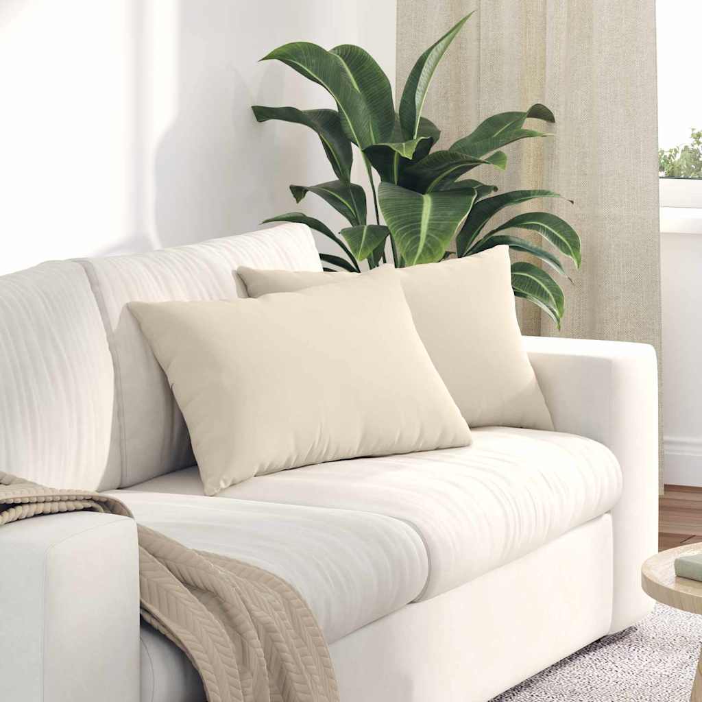 vidaXL Poduszki na sofę 2 pcs Beżowy 60 x 40 cm tkanina