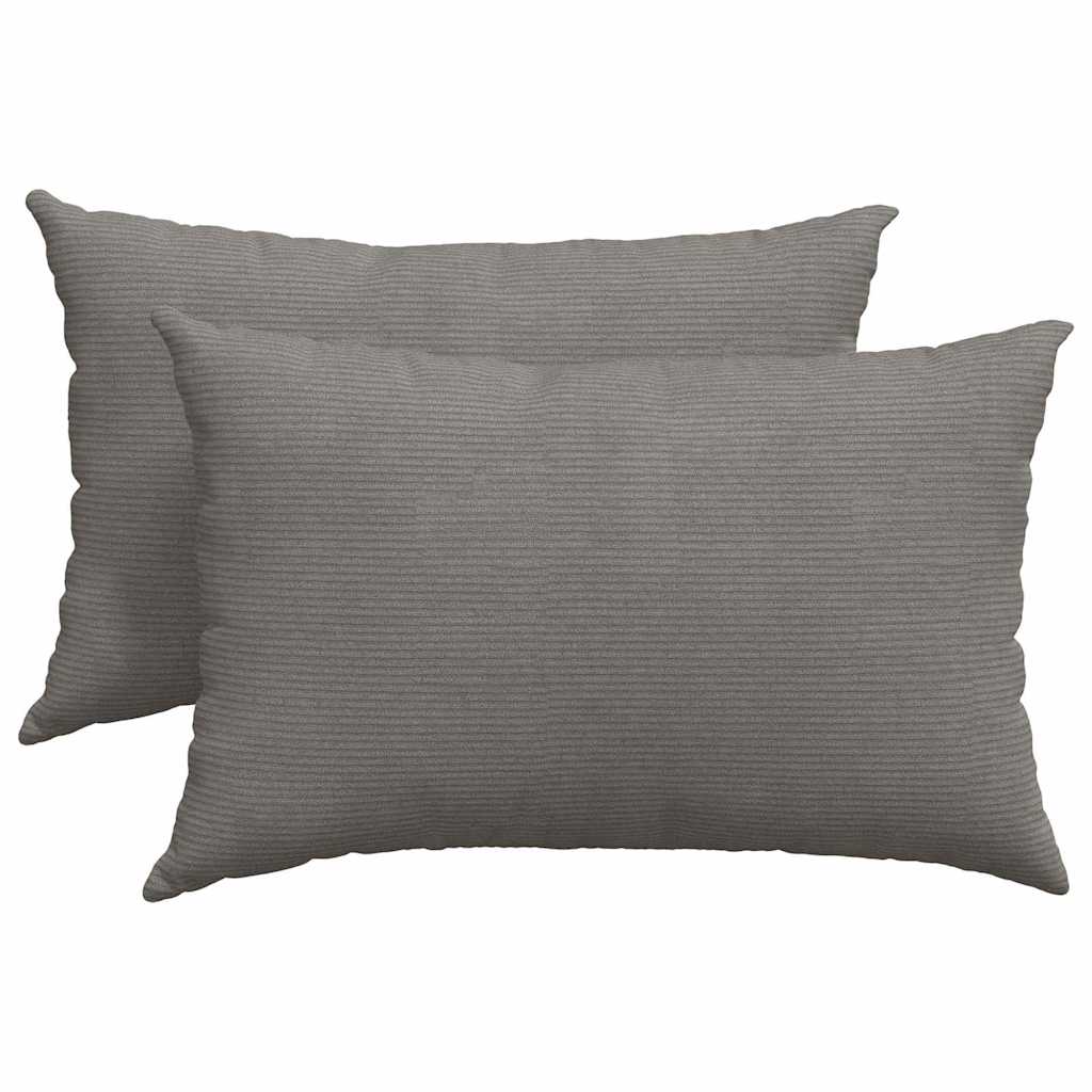 vidaXL Poduszki na sofę 2 pcs Jasnoszary 60 x 40 cm Tkanina sztruksowa