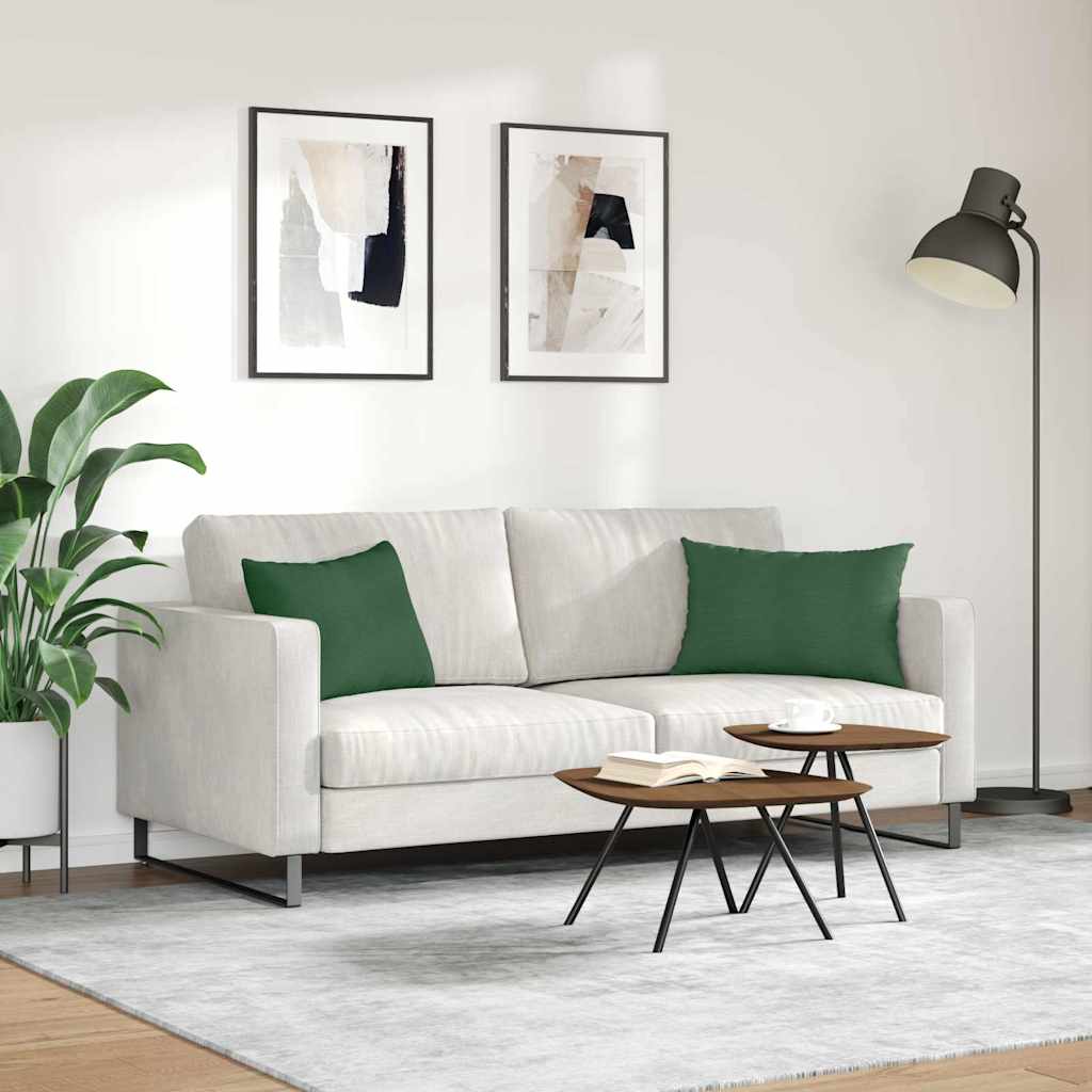 vidaXL Poduszki na sofę 2 pcs Ciemna zieleń 60 x 40 cm