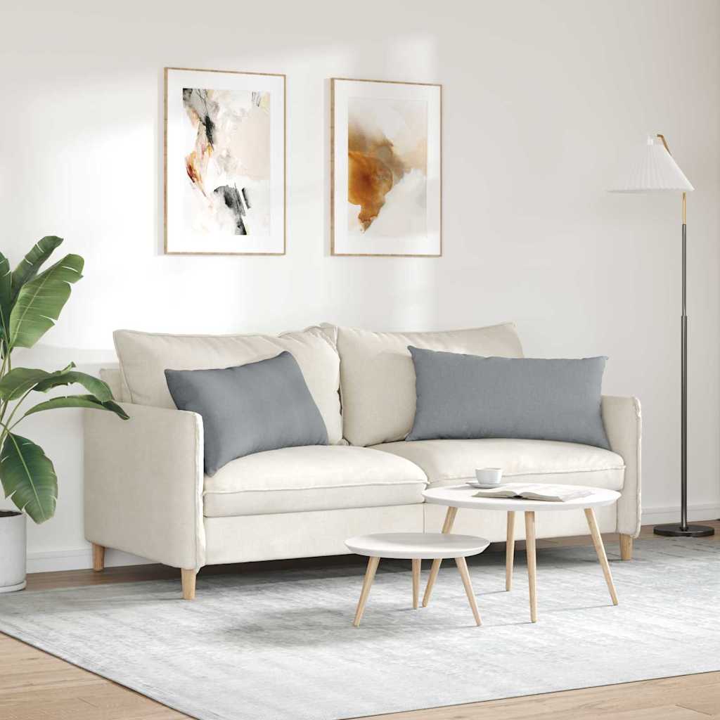 vidaXL Poduszki na sofę 2 pcs Jasnoszary 80 x 40 cm tkanina