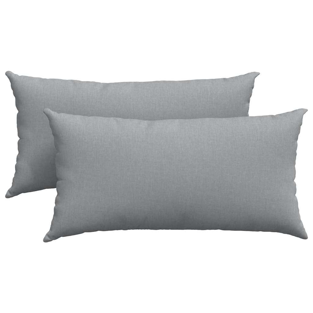 vidaXL Poduszki na sofę 2 pcs Jasnoszary 80 x 40 cm tkanina