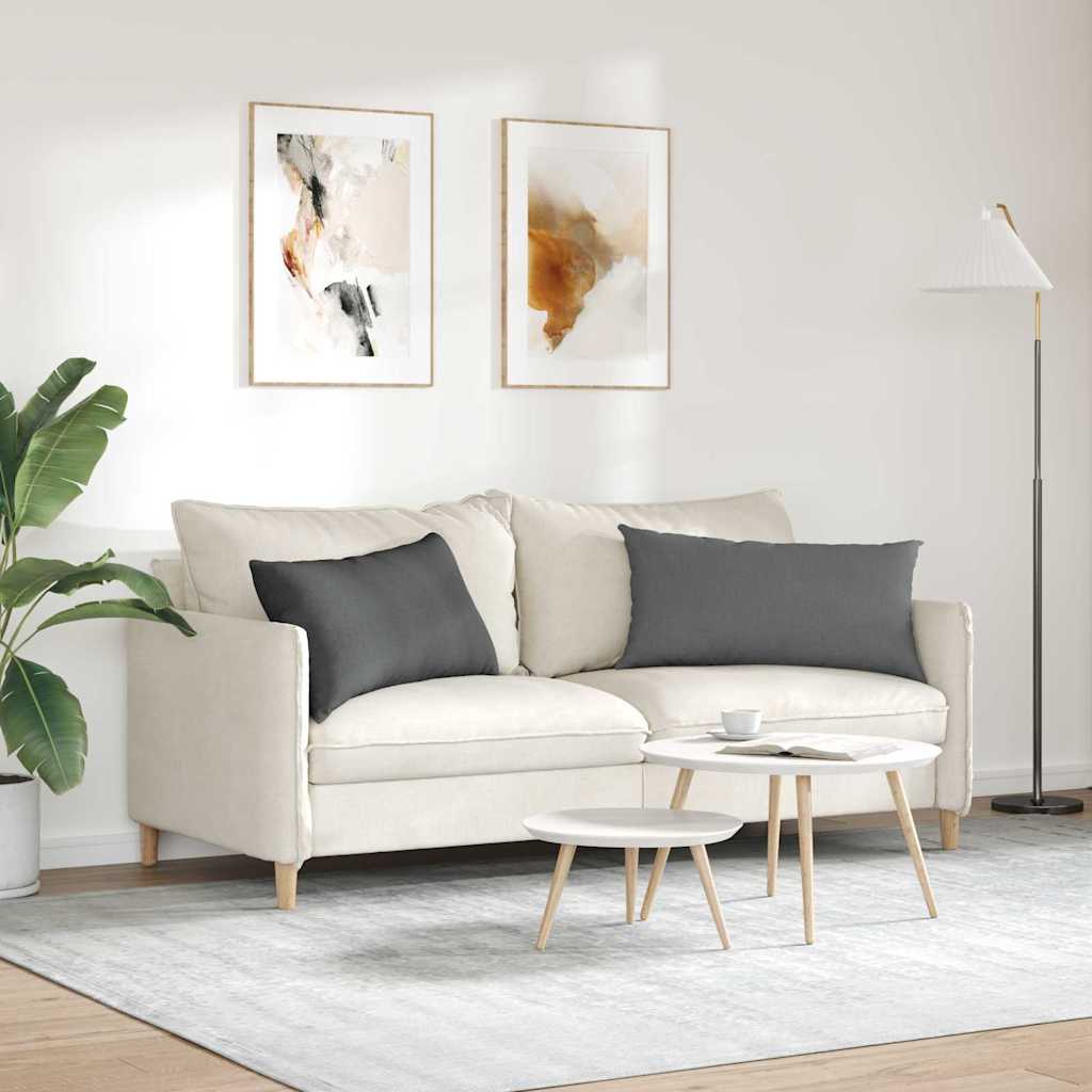vidaXL Poduszki na sofę 2 pcs Ciemnoszary 80 x 40 cm tkanina
