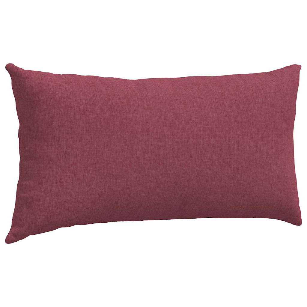 vidaXL Poduszki na sofę 2 pcs Czerwone wino 80 x 40 cm tkanina