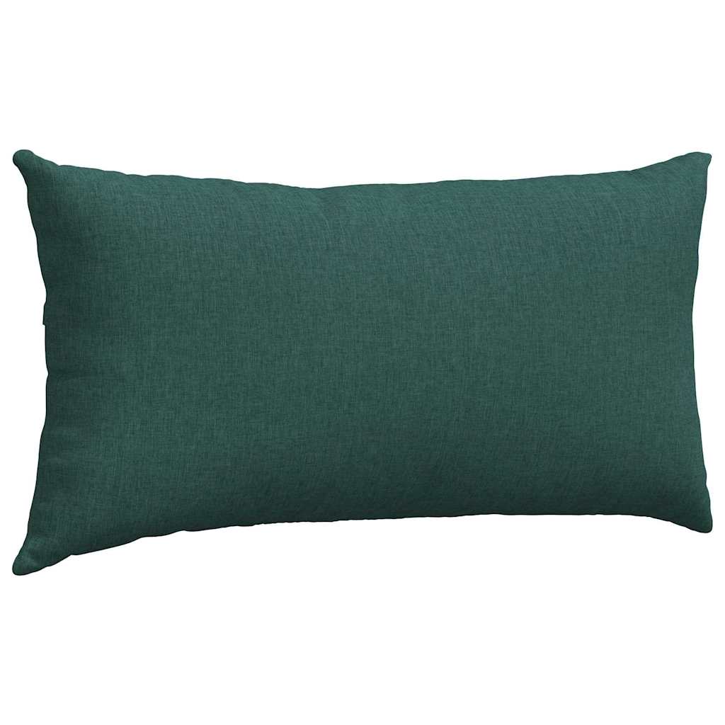 vidaXL Poduszki na sofę 2 pcs Ciemna zieleń 80 x 40 cm tkanina