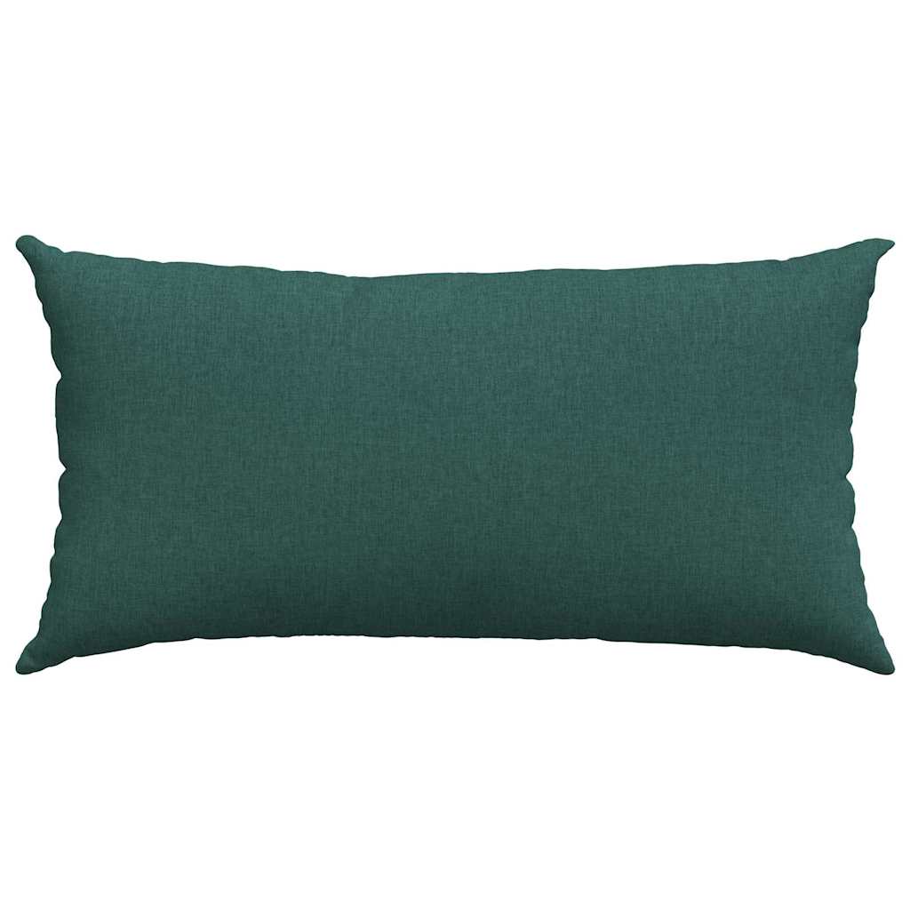 vidaXL Poduszki na sofę 2 pcs Ciemna zieleń 80 x 40 cm tkanina