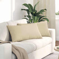 vidaXL Poduszki na sofę 2 pcs Kremowy 80 x 40 cm tkanina