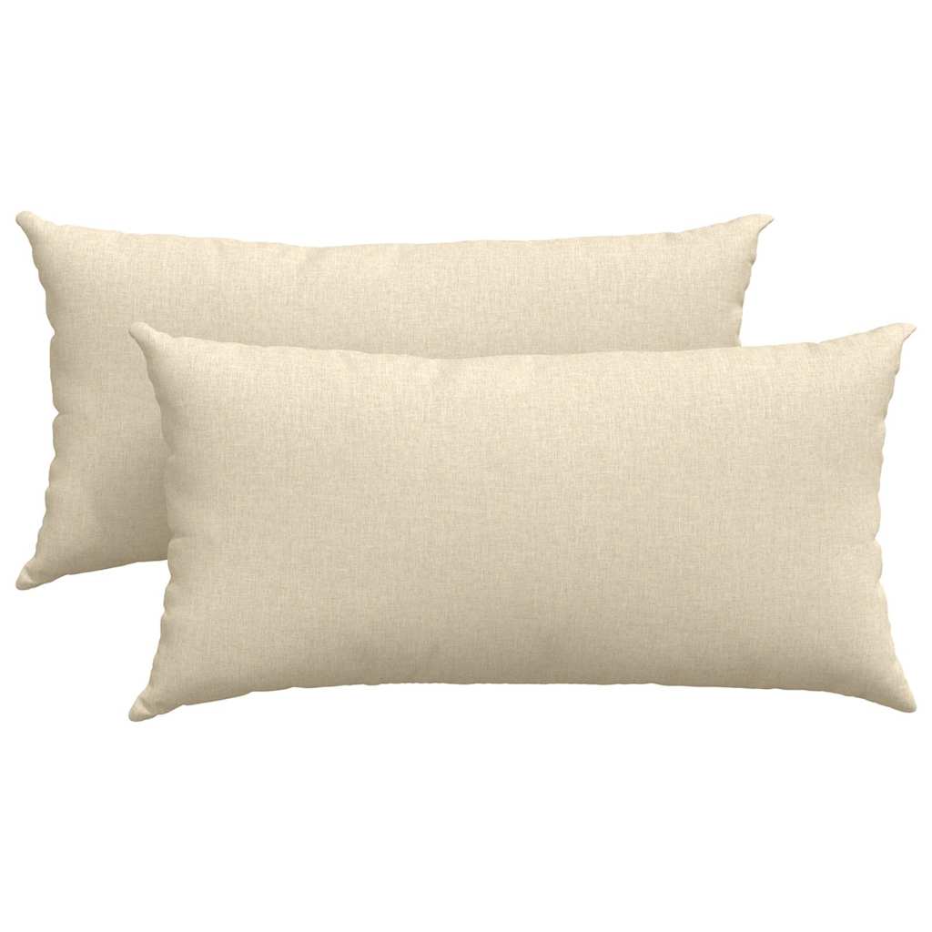 vidaXL Poduszki na sofę 2 pcs Kremowy 80 x 40 cm tkanina