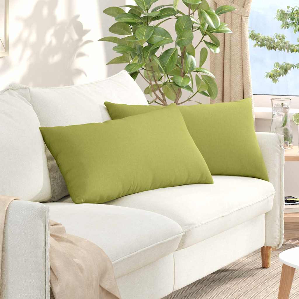 vidaXL Poduszki na sofę 2 pcs Jasnozielony 80 x 40 cm tkanina