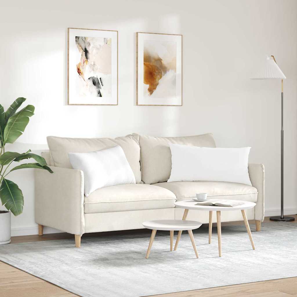 vidaXL Poduszki na sofę 2 pcs Biały 80 x 40 cm tkanina