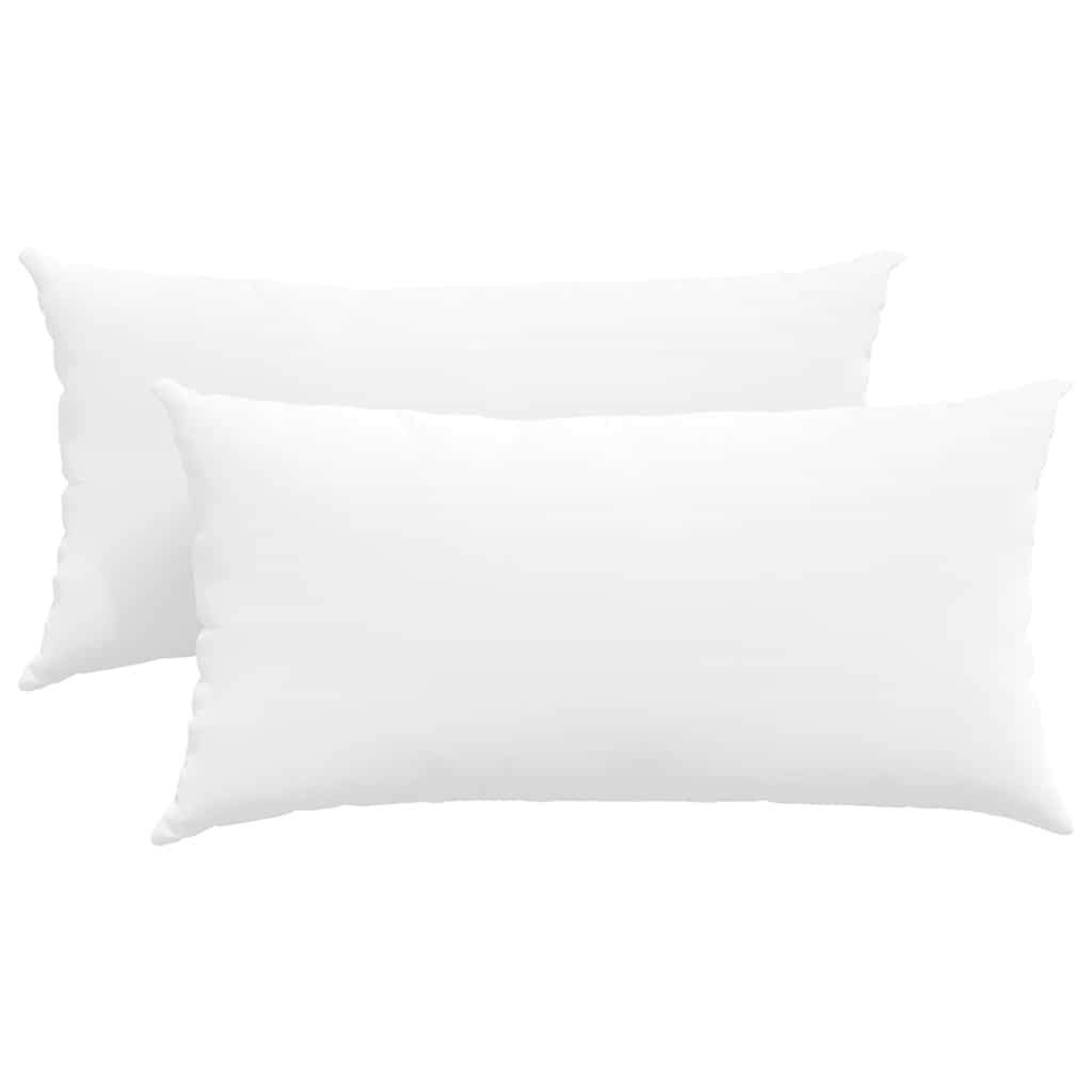 vidaXL Poduszki na sofę 2 pcs Biały 80 x 40 cm tkanina