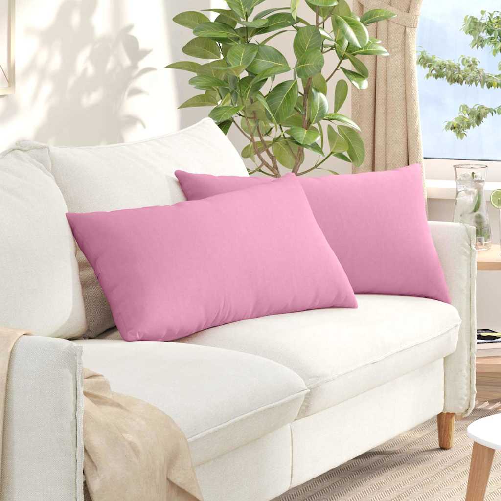vidaXL Poduszki na sofę 2 pcs Różowy 80 x 40 cm tkanina