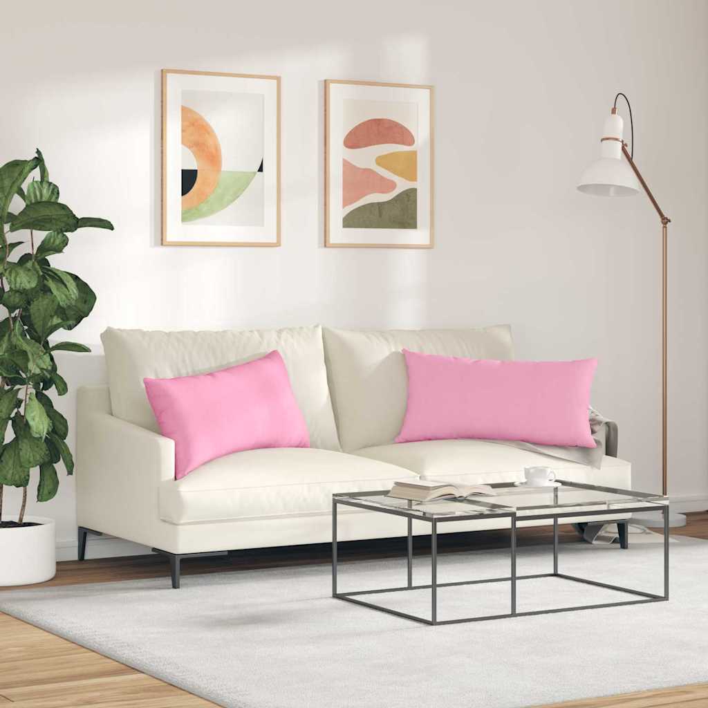 vidaXL Poduszki na sofę 2 pcs Różowy 80 x 40 cm tkanina