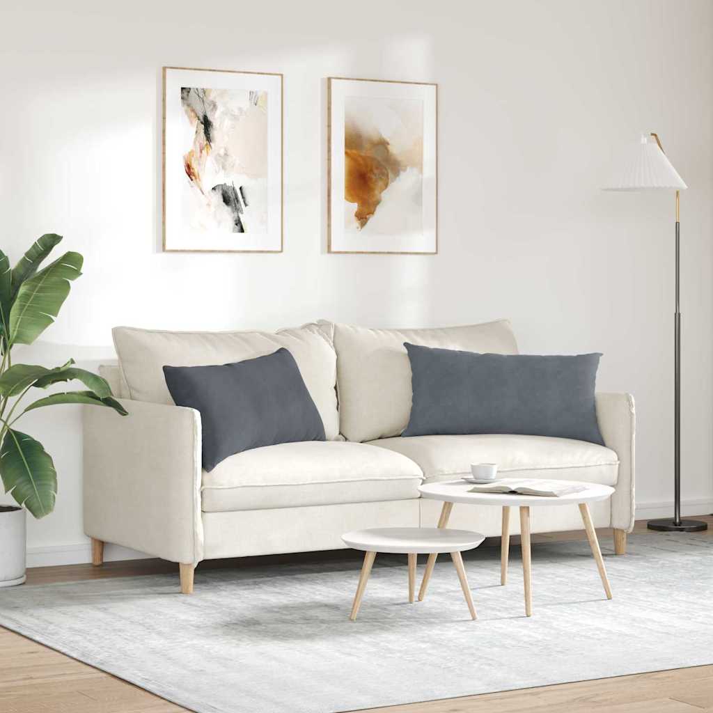 vidaXL Poduszki na sofę 2 pcs Ciemnoszary 80 x 40 cm