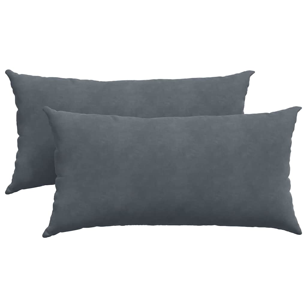 vidaXL Poduszki na sofę 2 pcs Ciemnoszary 80 x 40 cm