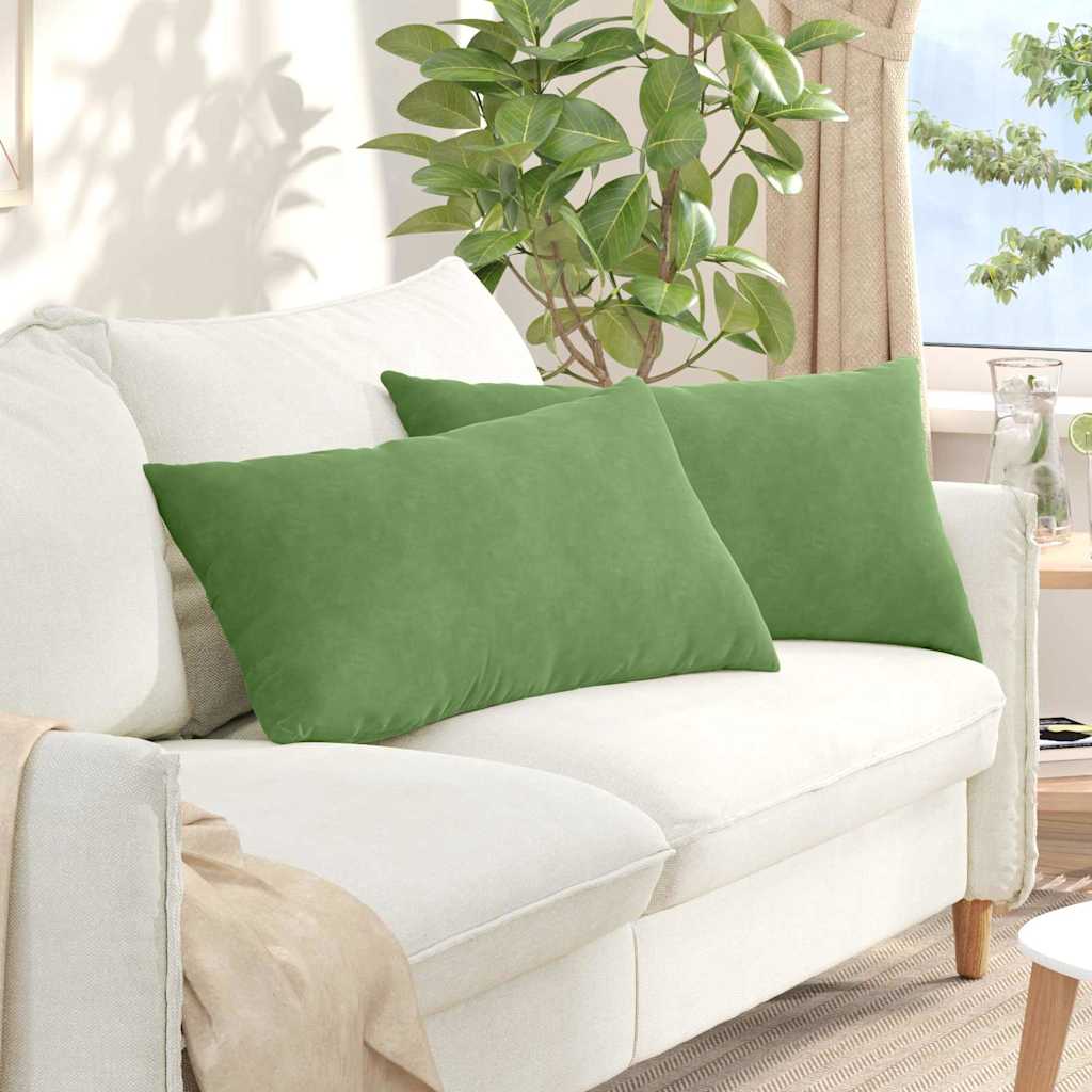 vidaXL Poduszki na sofę 2 pcs Jasnozielony 80 x 40 cm