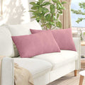 vidaXL Poduszki na sofę 2 pcs Różowy 80 x 40 cm Tkanina sztruksowa