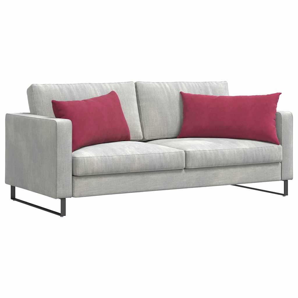 vidaXL Poduszki na sofę 2 pcs Czerwone wino 80 x 40 cm
