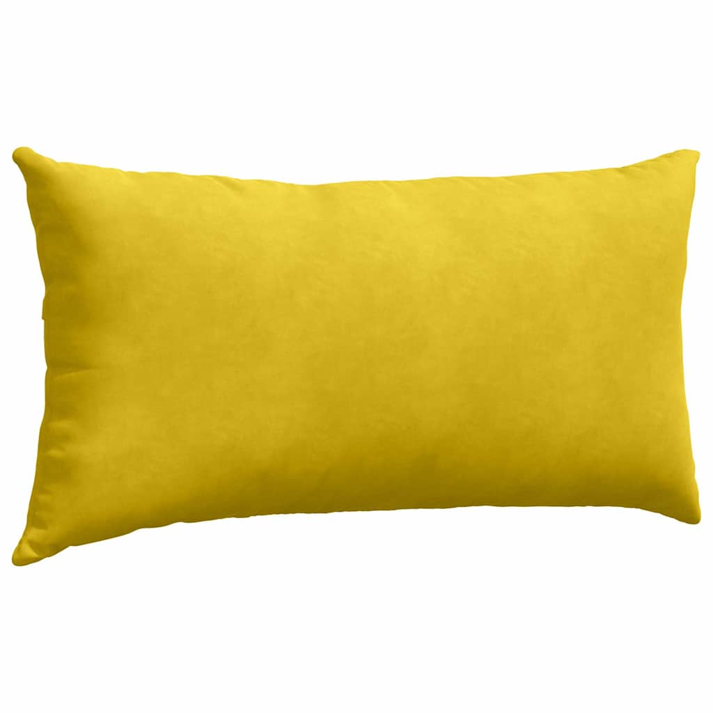 vidaXL Poduszki na sofę 2 pcs Żółty 80 x 40 cm Tkanina sztruksowa