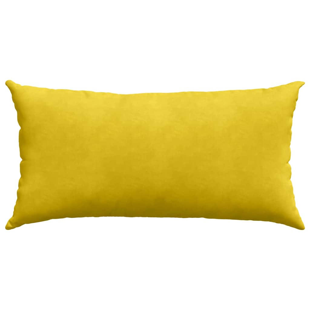 vidaXL Poduszki na sofę 2 pcs Żółty 80 x 40 cm Tkanina sztruksowa