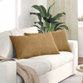 vidaXL Poduszki na sofę 2 pcs Brązowy 80 x 40 cm Tkanina sztruksowa