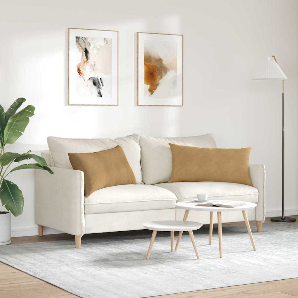 vidaXL Poduszki na sofę 2 pcs Brązowy 80 x 40 cm Tkanina sztruksowa