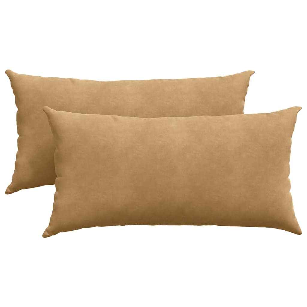 vidaXL Poduszki na sofę 2 pcs Brązowy 80 x 40 cm Tkanina sztruksowa