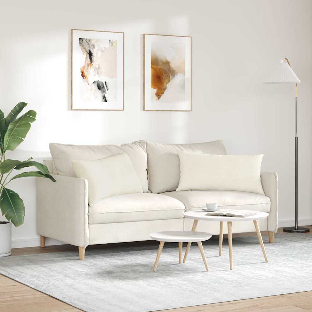 vidaXL Poduszki na sofę 2 pcs Kremowy 80 x 40 cm Tkanina sztruksowa