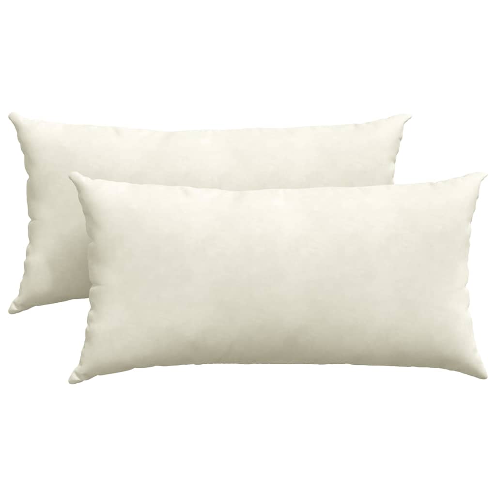 vidaXL Poduszki na sofę 2 pcs Kremowy 80 x 40 cm Tkanina sztruksowa