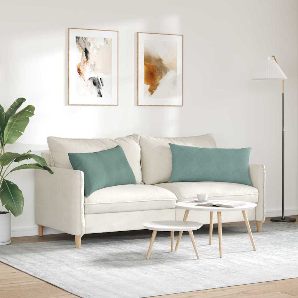 vidaXL Poduszki na sofę 2 pcs Zielony morski 80 x 40 cm