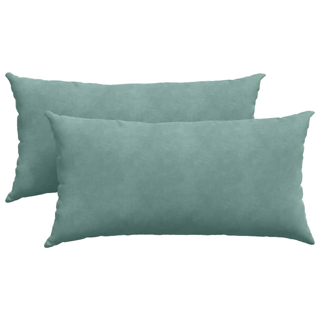 vidaXL Poduszki na sofę 2 pcs Zielony morski 80 x 40 cm