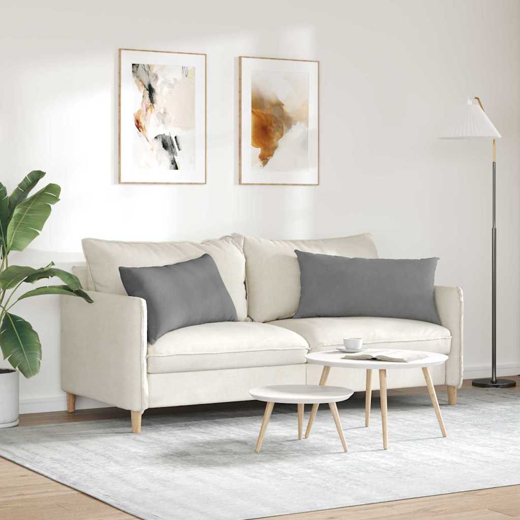 vidaXL Poduszki na sofę 2 pcs Ciemnoszary 80 x 40 cm tkanina