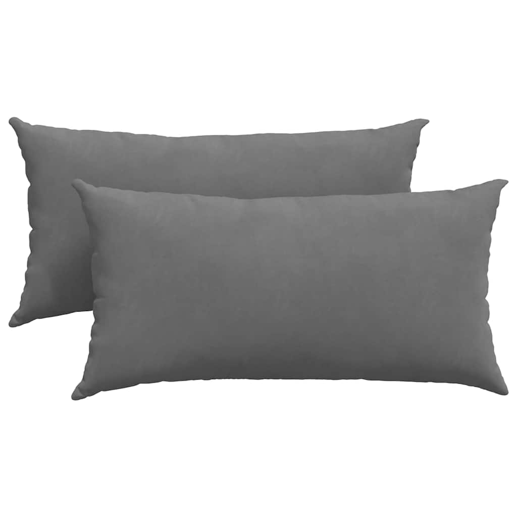 vidaXL Poduszki na sofę 2 pcs Ciemnoszary 80 x 40 cm tkanina