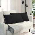 vidaXL Poduszki na sofę 2 pcs Czarny 80 x 40 cm tkanina