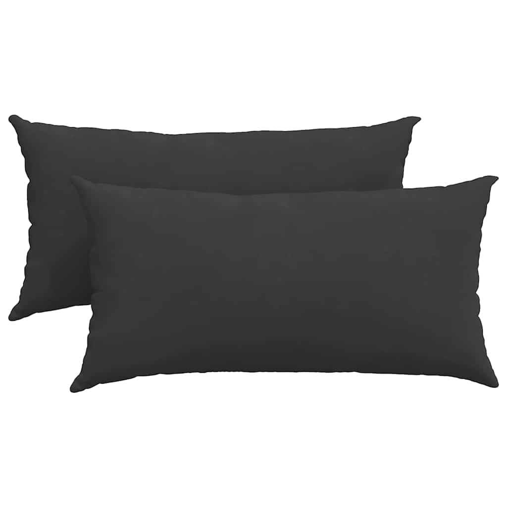 vidaXL Poduszki na sofę 2 pcs Czarny 80 x 40 cm tkanina