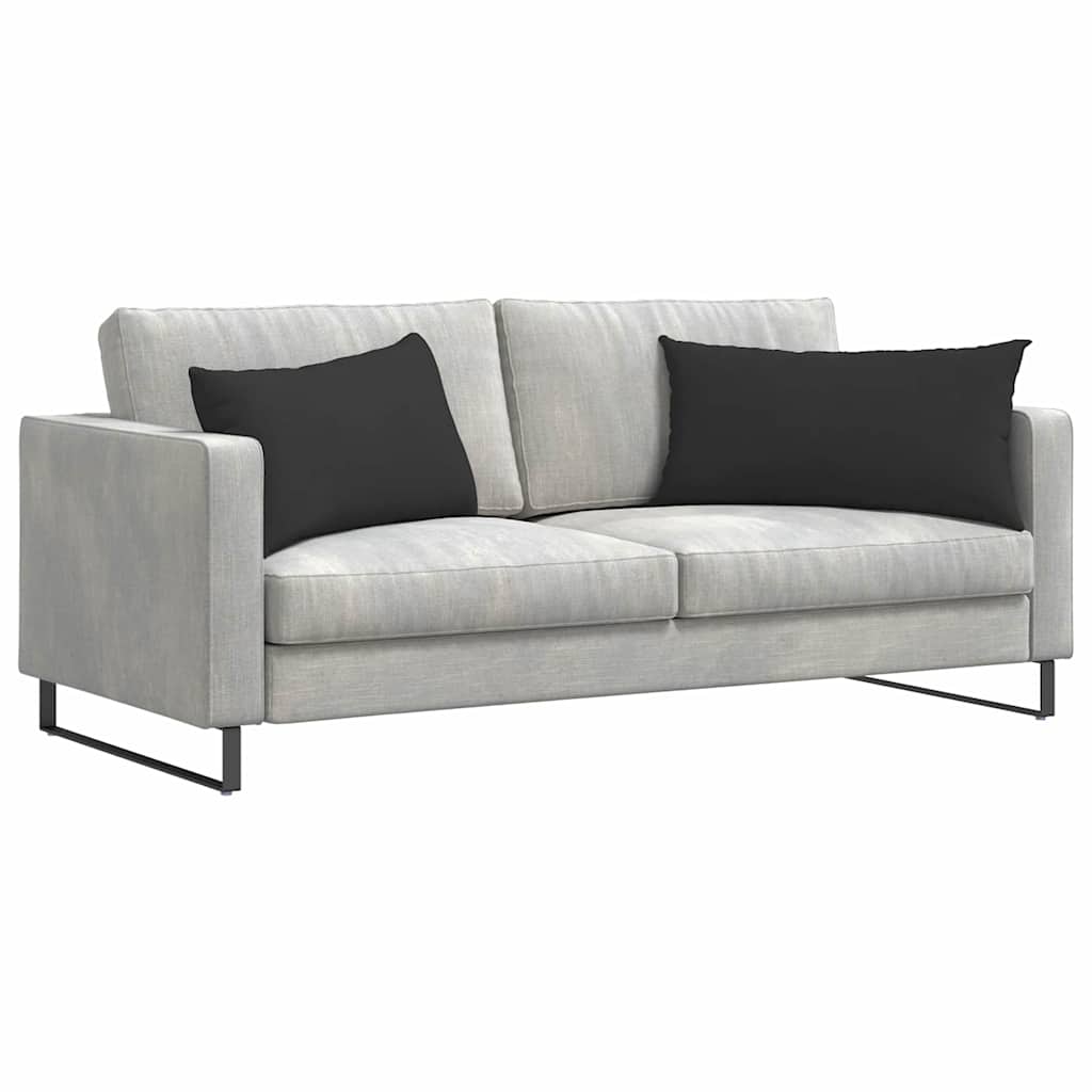 vidaXL Poduszki na sofę 2 pcs Czarny 80 x 40 cm tkanina